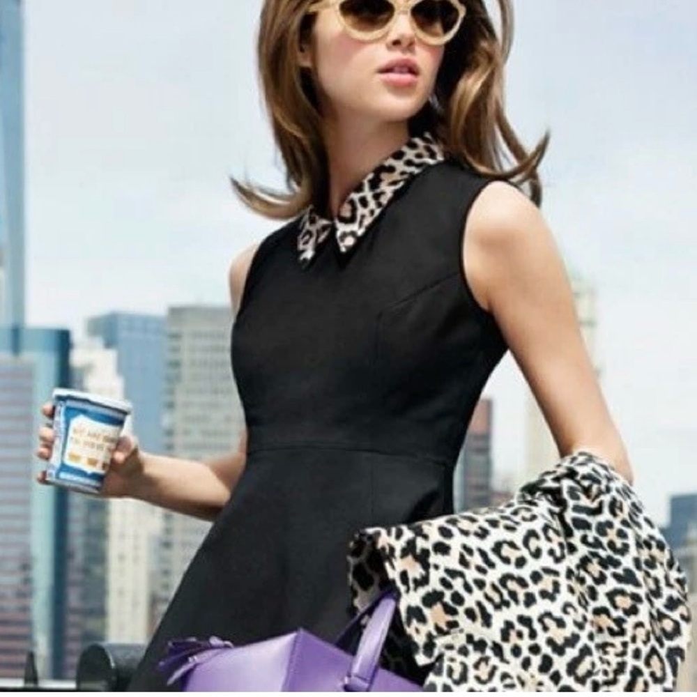 Kate spade Rissa fit & flare sleeveless dress whit leopard collar print - Picture 6 of 14